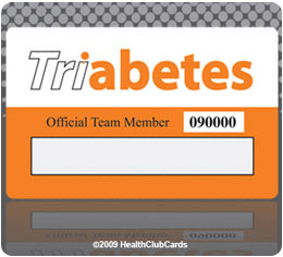 Triabets health plastic membership card
